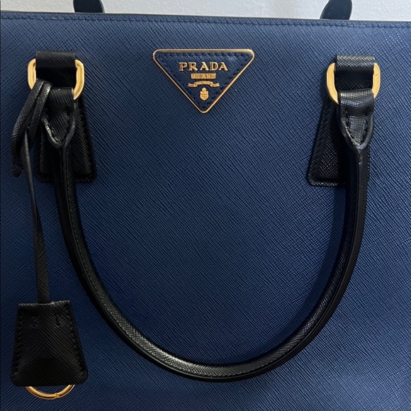 Prada Dark Blue Leather Satchel - Picture 3 of 11